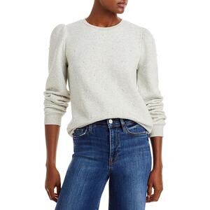 Generation Love 'Eleanor' Grey Crewneck Long Sleeve Pearl Sweatshirt Size M